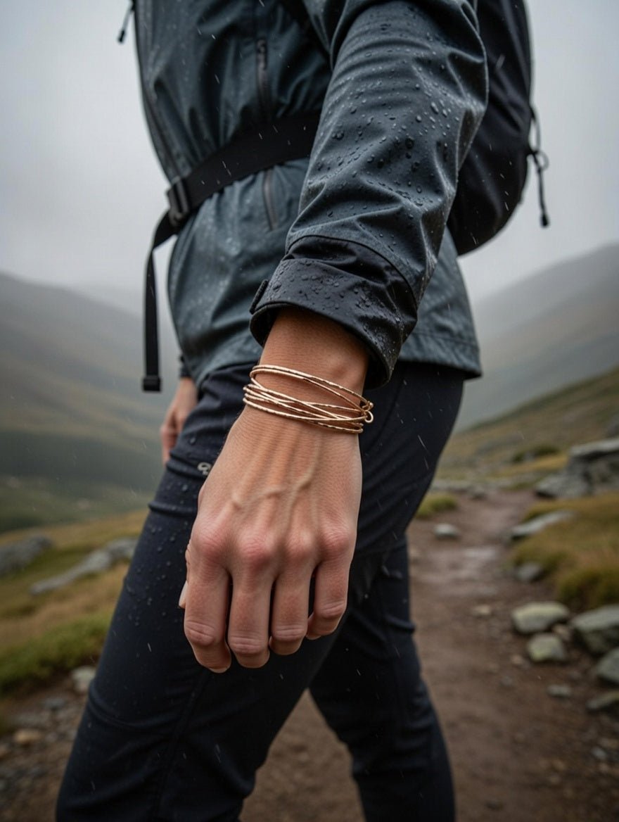 Copper Mountain Hammered Bracelet Hoops - Juneau Gold Online