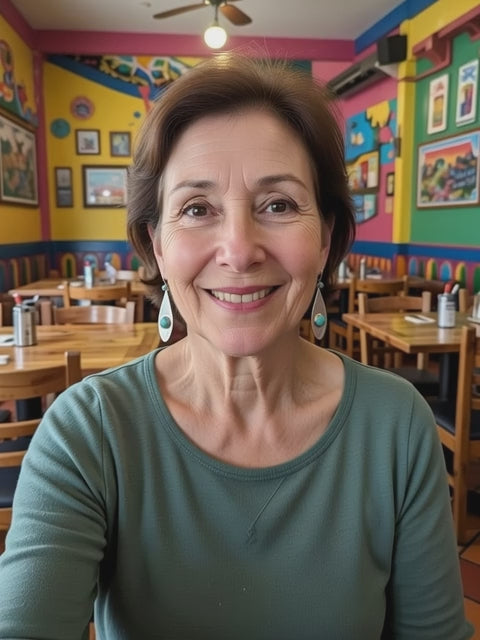 Classic Turquoise Earrings For On the Beach or Mount Roberts